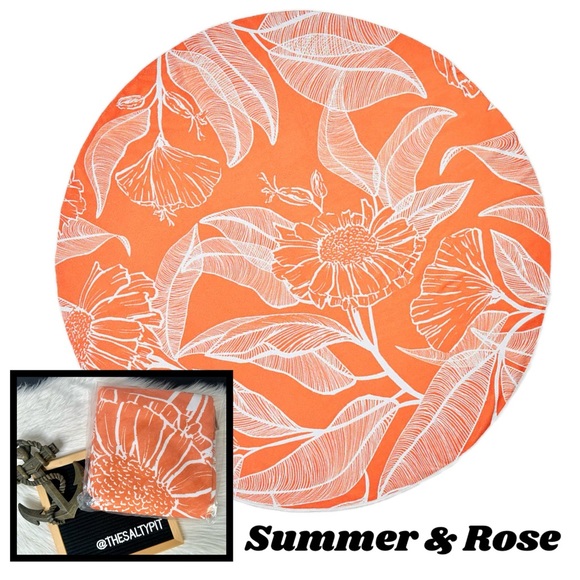 NWT Summer & Rose Outdoor/Beach Roundie Towel - Picture 1 of 6